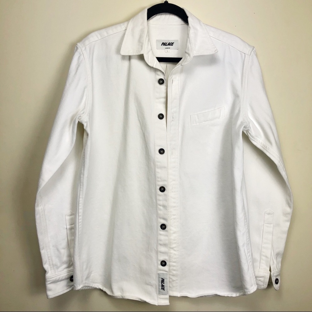 Palace | Men’s Denim Shirt Jacket White In Large